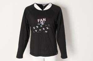 Wholesale Black Elastic Ladies Casual Sweatshirts 95% cotton Long Sleeve Pullover Shirts from china suppliers