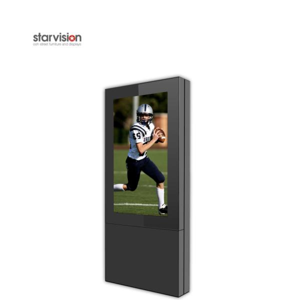 55inch Exterior Floor Standing Outdoor Digital Signage 2500 Cd/M2 LCD Advertisin