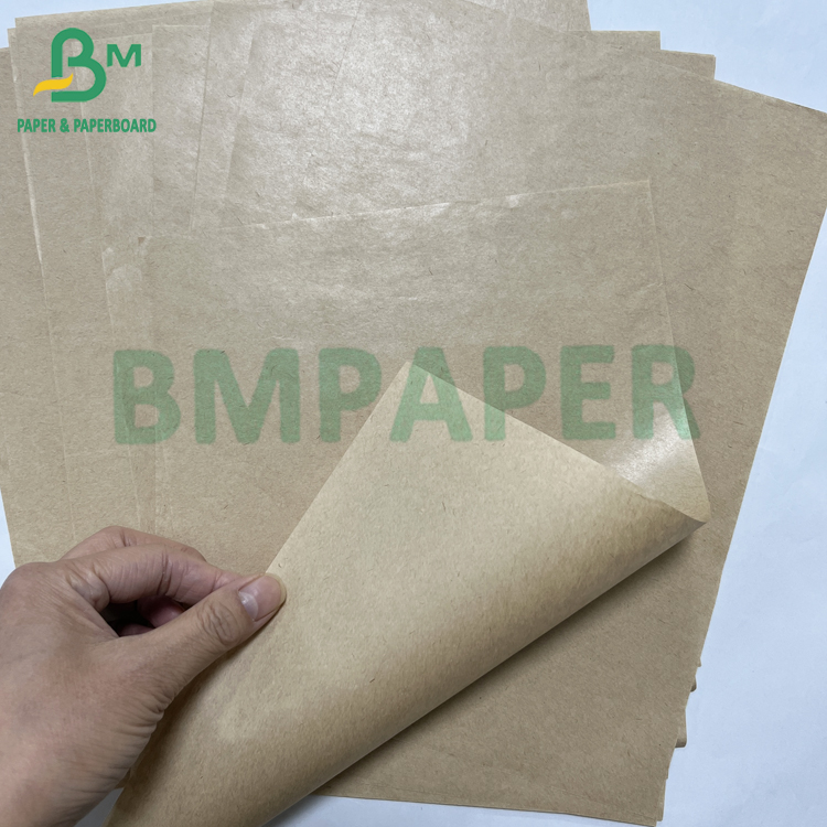 40gr Moisture Proof Premium Gift Packing One Side Glossy Brown Paper