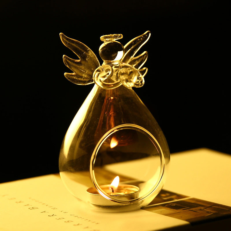 FDA Decorative 10cm 11cm Glass Cylinder Candle Holder