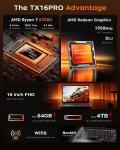 2025 Gaming Laptop, Laptop with AMD Ryzen 7 5700U (8C/16T, Up to 4.3GHz), 16GB