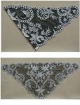 Beautiful Sliver Wire Embroidery on Black Spanish style Mantillas Size 120*60cm