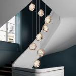 Contemporary Round Crystal Ball Chandelier For Villa Mall Hotel Loft Kitchen