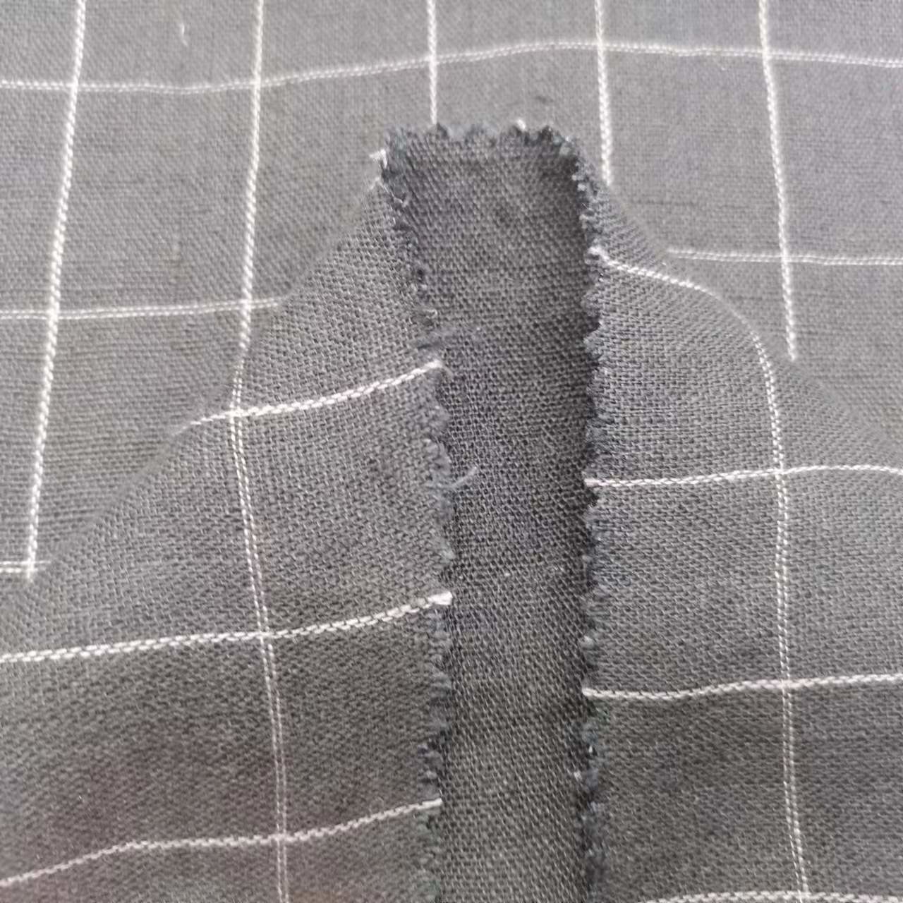 97 Linen 3 Cotton Blended Fabric Antibacterial Breathable Ripstop 21Sx21S