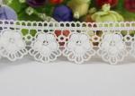 Water Soluble Chemical Polyester lace ribbon trim For Gilr Dress Vintage Off