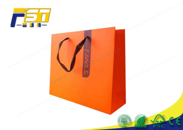 CMYK Color Printed Cardboard Display Boxes Kraft Paper Shopping Bag With Your