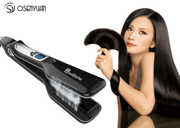 Portable Home Hair Straightener , Electric Ion Titanium Ceramic Flat Iron Hair