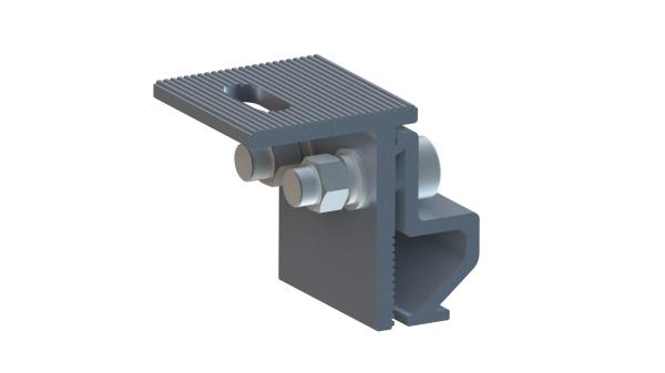 Anodized Frameless Standing Seam Solar Panel Clips Aluminum Corrugated Roof