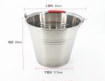 8L Stainless Steel Wine Container Metal Handle Personalized Beer Bucket