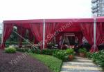 12M Red Fabric Cover Wedding Tent Decoration , Wedding Canopy Tent Aluminum
