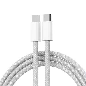 Wholesale Nylon Braided USB C To C Charging Cable 3.0 Customized Logo Reversible Design from china suppliers