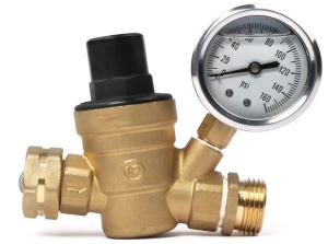 Wholesale 3/4&quot; RV Lead Free Brass Water Pressure Regulator With Pressure Gauge garden using from china suppliers