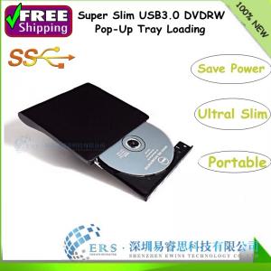 China Wholesale USB 3.0 Tray loading Super Slim Portable External DVDRW /CD-RW Burner Drive on sale