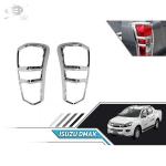 Chrome Taillight Cover Fog Exterior Body Kit Sliver For D-Max 2007-2011