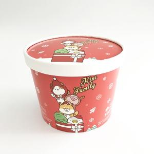 Wholesale Recycled Ice Cream Paper Bucket With Lid 64oz Single Wall Custom Printed from china suppliers