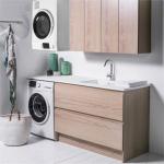 Simple Modern YALIG 1200 Large Wood Laundry Sorting Cabinet for Washing Machine