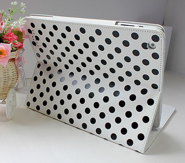 Quality New Case Leather Material Soft and Anti-skid Surface iPad Protective Cases Polka DOT for sale