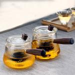 Clear Glass Teapot with Removable Filter Spout for Loose Leaf and Blooming Tea