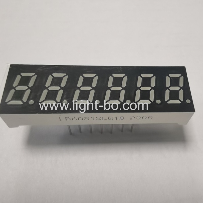 Small Size 6 Digit 7 Segment LED Display Common Anode Green for Frequency Converter