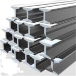 Q235B Black Painted carbon steel I beam for building construction