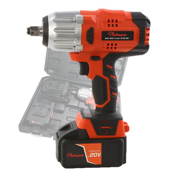 20Volts Adjustable Impact Power Wrench Brushless 4000mAH Li-Lion Electric Wrench