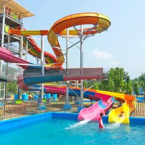 Wholesale Colorful Open Body Amusement Park Water Slide Swirly Water Slide Anti UV from china suppliers