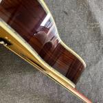 Custom Logo on Headstock, Solid Spruce OM Body Solid Rosewood Back Side Acoustic