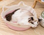 Macrame Cat Basket Bed Swinging Cat Hammock With Double Handle
