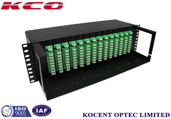 2*16 PLC Splitter LC/APC 3U Fiber Optic Splitter Patch Panel Rack Mountable