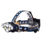 Rechargeable Headlamp, 8 LED 18000 Lumen Bright Headlamp with Red Light, IPX4