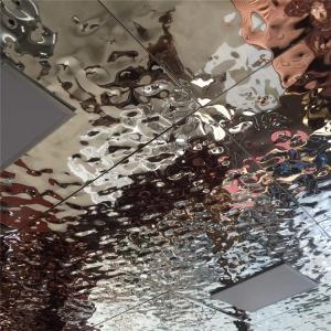 Wholesale Hammered Stainless Steel Sheets Rose Gold Mirror Finish For Facade Wall Cladding Curtain Wall Ceiling from china suppliers