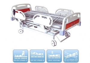 Wholesale Center Control Lock Electric Medical Bed , Seven Functions Motor Adjustable Hospital Bed from china suppliers