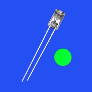 Wholesale 5mm 1.5Hz 1/12 Duty Cycle Green Color 525nm 7000mcd 90deg Flangeless Concave Shape Flashing LED from china suppliers
