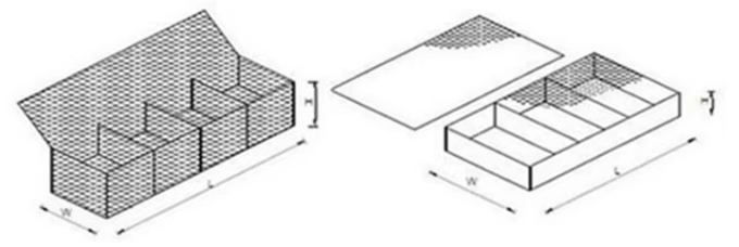 4mx1mx1m High Tensile Double Twisted Gabion Mattress For Flood Coastal Defense Projects