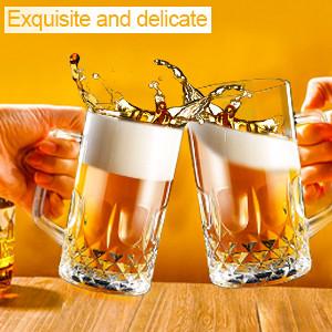 Wholesale Glass Beer Steins Beer Mugs With Handles from china suppliers