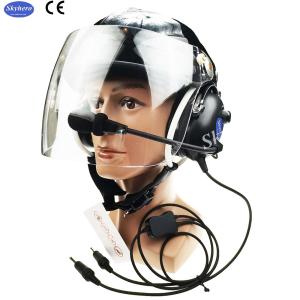 Wholesale CE certificated Aviation helmet high quality aircraft helmet black color flight helmet 4 size from china suppliers