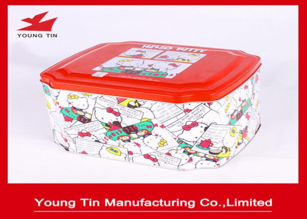 Hello Kitty CMYK Printed Tin Boxes Container Gifts Packaging Metal Tinplate