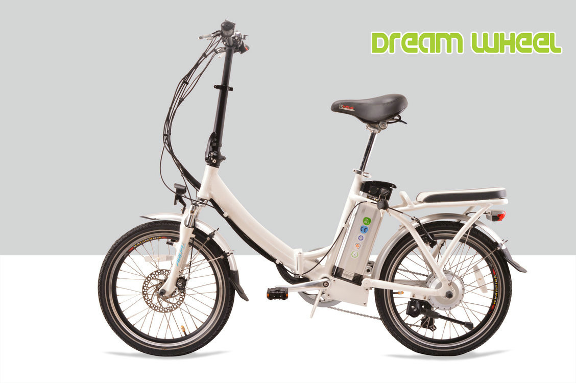 Full Size Electric Folding Bike For Adults , Lightweight Folding Ebikes 21.5kgs