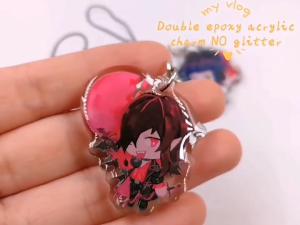 Wholesale OEM ODM Anime Cute Key Charms Custom Acrylic Ornaments Eco Friendly from china suppliers
