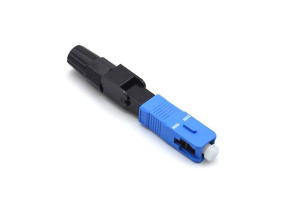 CATV Pre - Polished Fiber Connectors , Blue Field Installable Fiber Optic