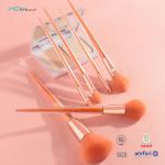 Travel OEM 7 Piece Makeup Brush Set Synthetic Hair Plastic Handle