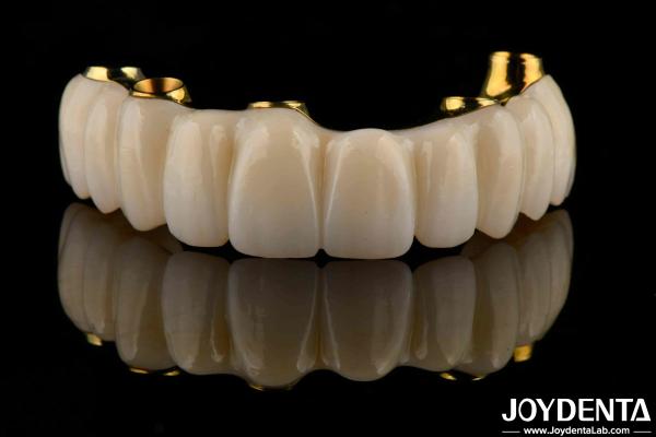 Precision Dental Titanium Bar Hybrid Zirconia Bridge Customization High