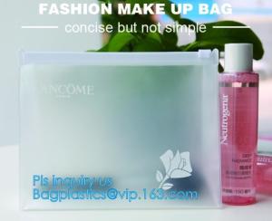 Wholesale Eco-friendly Red Clear Slider Zipper PVC Cosmetic Make Up Bikini Bag, pvc zipper lock slider bag from china suppliers