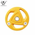 Wholesale Tri-grip Rubber Coated Cast Iron Grip Weight Plates
