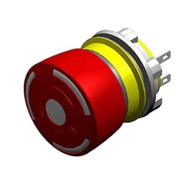 22.30mm IP65 Emergency Stop Switches 22mm 1NC Non Illuminated Circular 84