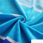 100% Cotton Soft Beach Towel Pool Towel Gradient Blue Striped Towel Bath Towel