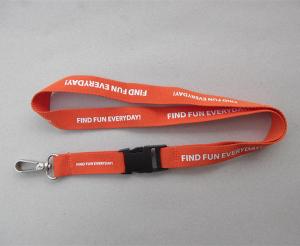 Wholesale Corporate logo polyester ID card badge lanyards, cheap silkscreen print polyester lanyards from china suppliers