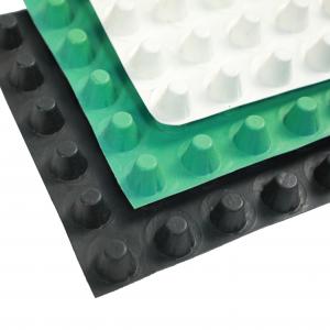 Wholesale 0.8mm - 2.0mm Plastic Dimpled Drainage Membrane Sheet HDPE Drain Board Membrane from china suppliers