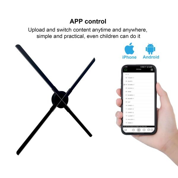 Hologram Lights Fan Lights Holographic Fan Wifi App Control Hologram 3D Fan Hologramas Projector