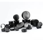 Custom Black Aluminum Candle Tin Metal Case for Solid Scented Candle 6 oz With